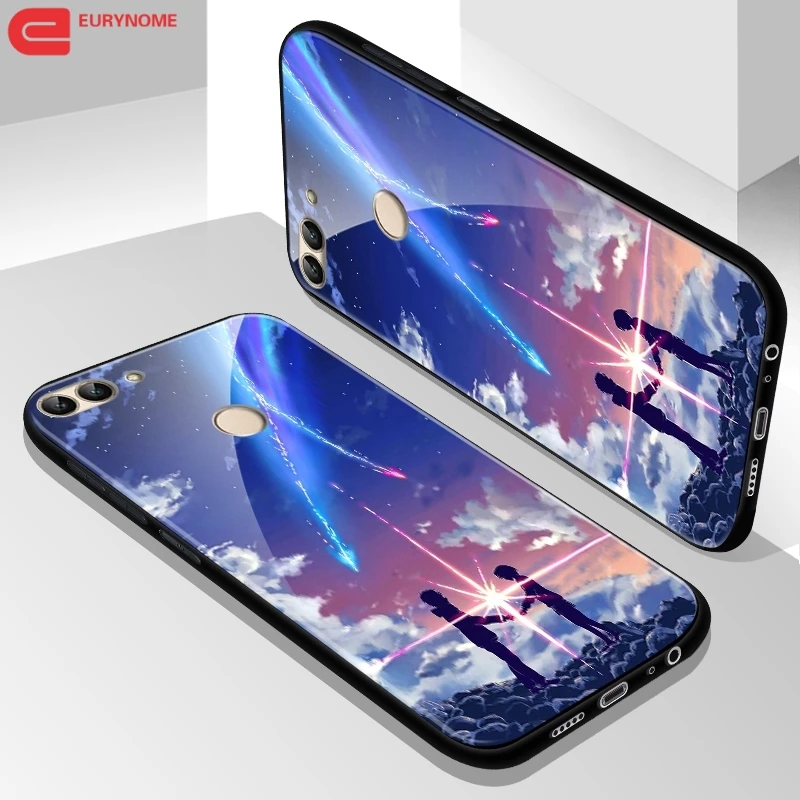 Чехол из закаленного стекла для huawei P Smart Enjoy 7s чехол противоударный мультяшный чехол для huawei Enjoy 7S чехол из закаленного стекла пленка