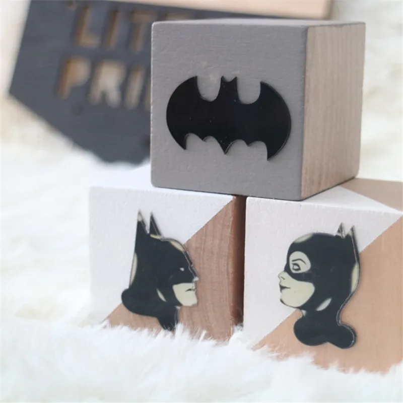 3 шт. Cretive Bat форма деревянный Конструкторы детская комната реквизит для