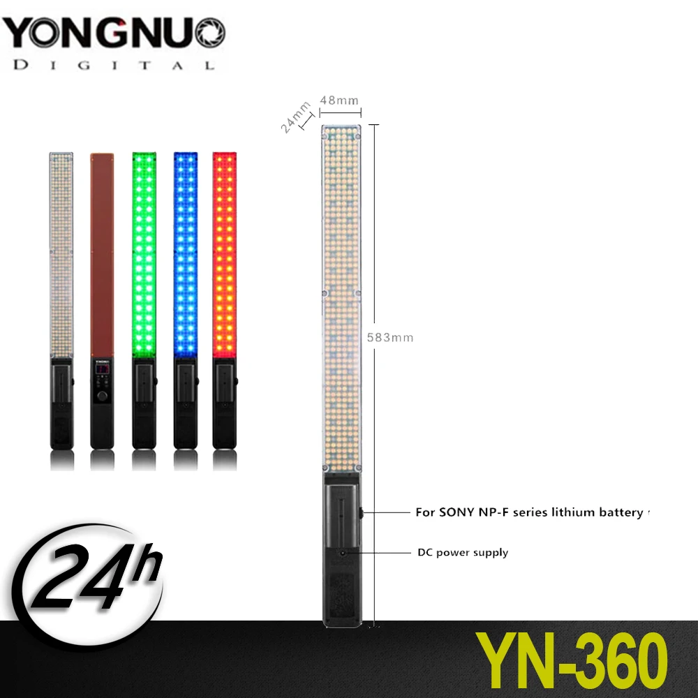 Горячая YongNuo YN360 ручной светодиодный видео свет 3200k 5500k RGB красочные 39 5 см Ice Stick