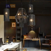 led e27 loft industrial iron chain black led lamp led light pendant lights pendant lamp pendant light for dinning room store bar