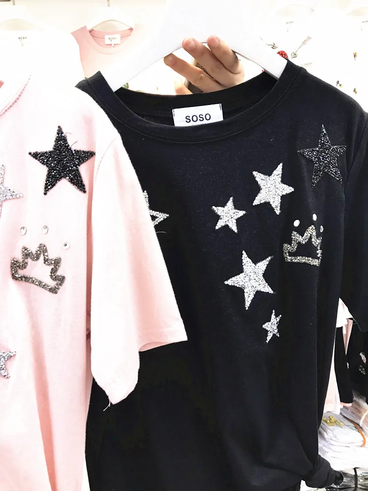 10 шт./лот звезда горячей фиксации патчи Стразы термотрансферный дизайн