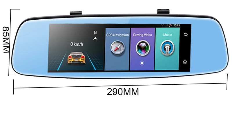 Лучший 8," ips сенсорный Автомобильный видеорегистратор зеркало gps Android 5,0 зеркало заднего вида wifi dvr камера 16G двойной объектив DVR видеорегистратор парковка карта