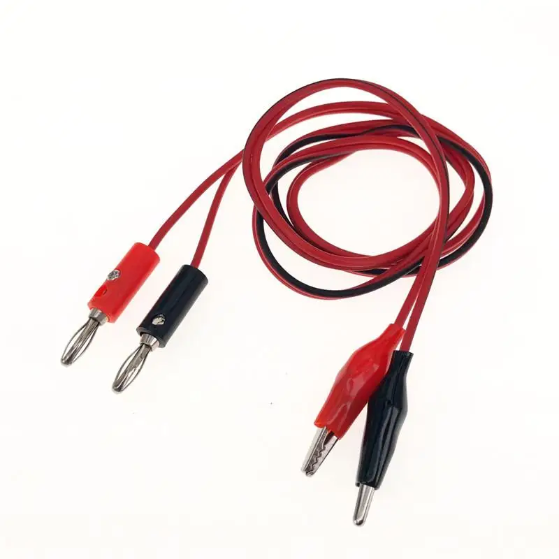 1 пара Аллигатор кабель для тестера зажим контакта штекер в форме банана