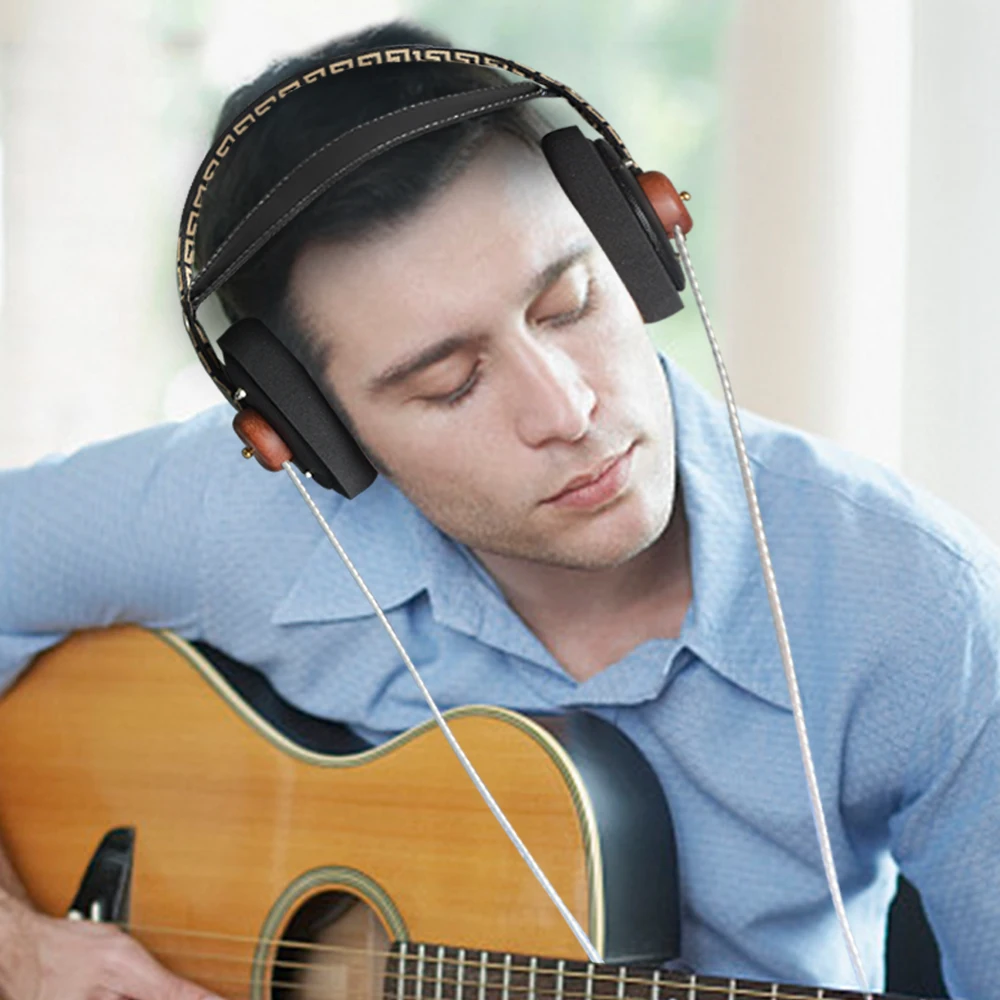 Okscc Wooden 57mm Speaker Open Voice Over-ear HiFi Stereo headphones Monitor гарнитура с 3 5 мм посеребренными