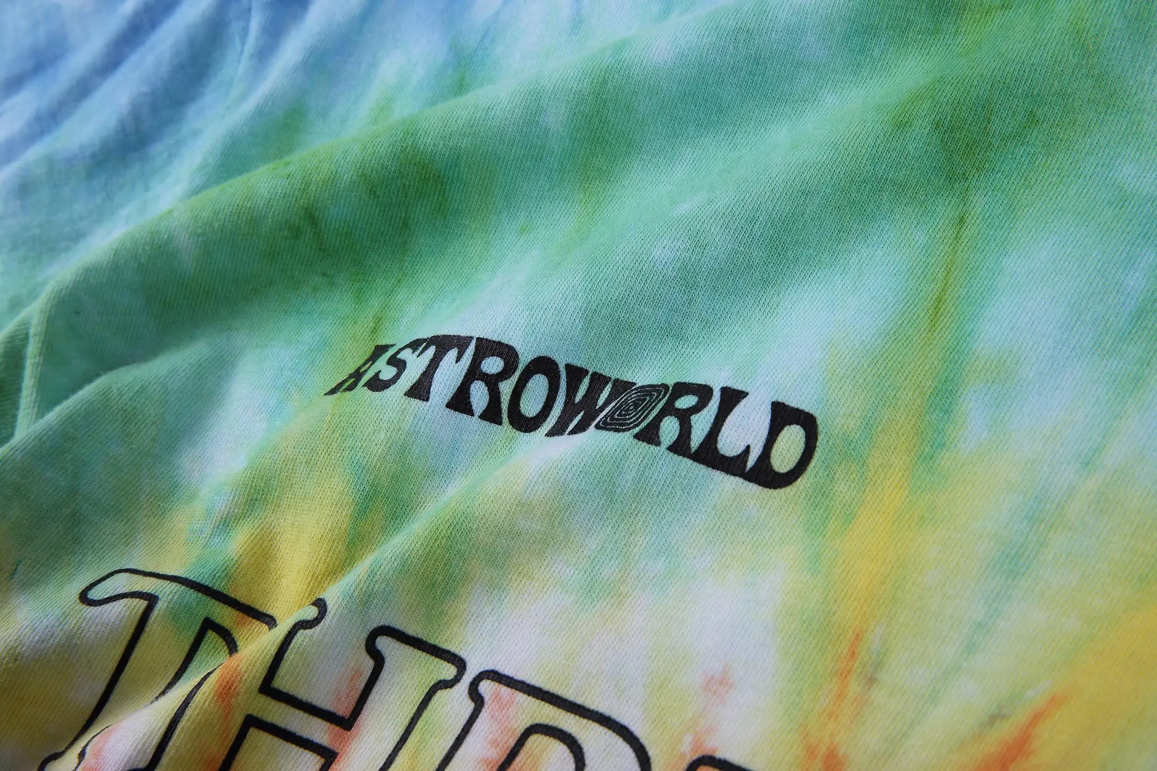 19SS Трэвиса Скотта астромира футболка 1:1 высокое качество инопланетянин Tie Dye футболка уличного рынка хип-хоп Astroworld футболка