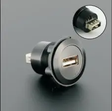 22 мм USB разъем для крепления на панель(USB2.0 Женский A изменение на женский A