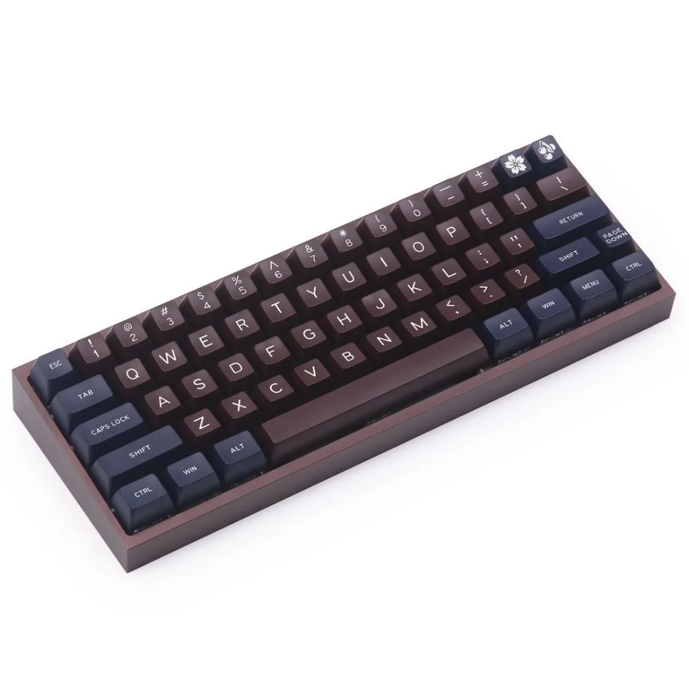 MAXKEY BC синий кофе SA keycap Doubleshot Abs пластик 129 клавиш для cherry mx механическая клавиатура