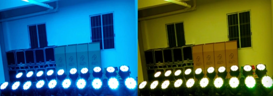 4pcs/lot RGB 3in1 LED par Light 54x3W Triple par64 rgb stage lights DMX hand in disco dj equipment | Лампы и освещение