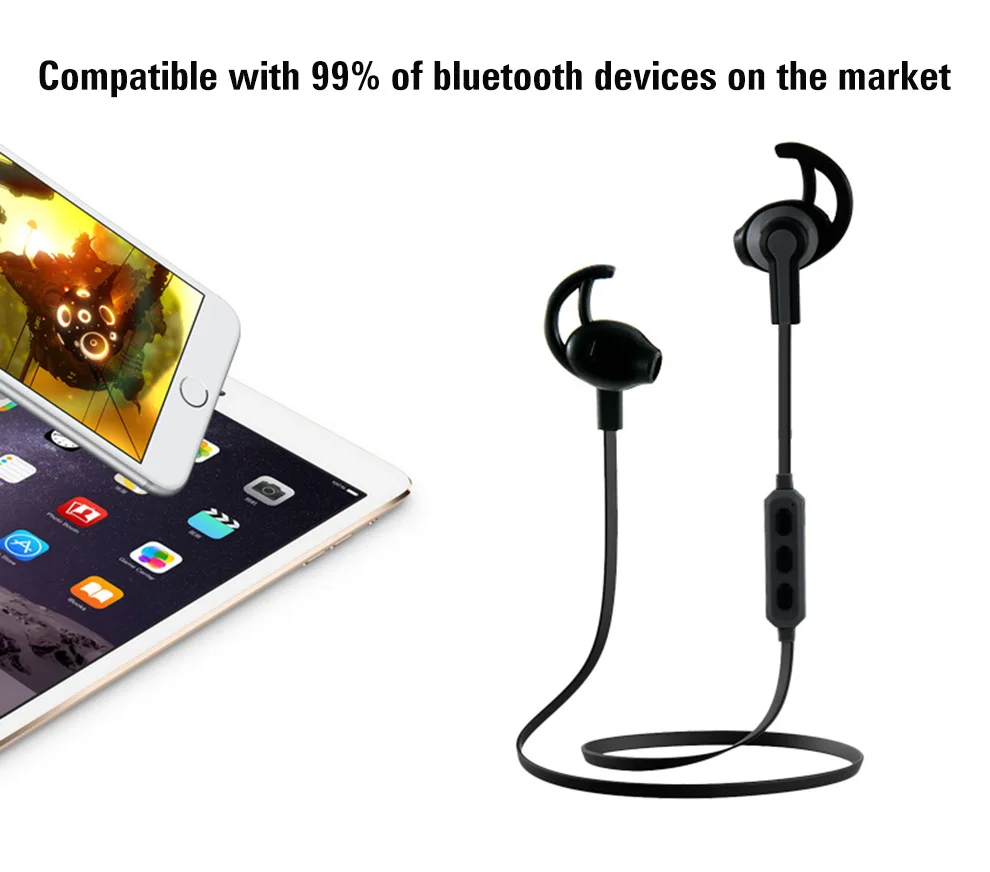 Bluetooth гарнитура Спортивные Беспроводные наушники вкладыши для бега