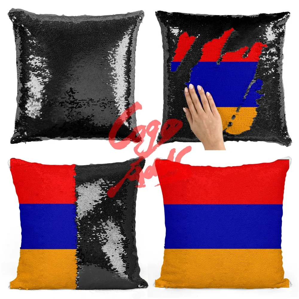 Армения Декоративные диванные подушки Реверсивный Русалка блесток Подушка