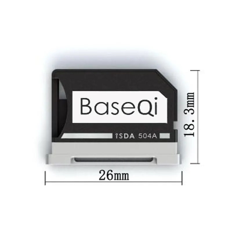 BaseQi NinjaDrive Micro SD кард-ридер 504A для MacBook Pro retina 15 дюймов/Mid /Late 2013/металлический изящный MiniDrive ридер
