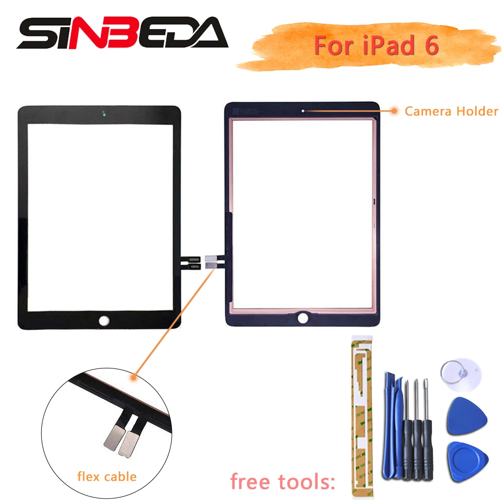 Цифровой преобразователь Sinbeda для iPad сенсорный экран Apple 5 Air/ 6 Air 2 передняя