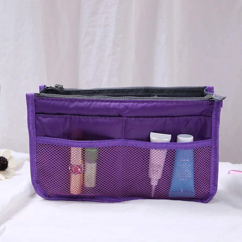 

New Women's Fashion Bag in Bags Cosmetic Storage Organizer Makeup Double Zipper Casual Travel Handbag