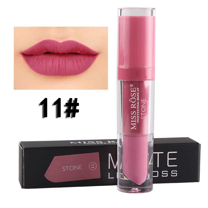 11 Miss Rose, водостойкий блеск для губ, матовый цвет, косметика, стойкий пигмент, бархат, Матовый Металлик, телесный, губная помада, Жидкий Макияж - Цвет: 11