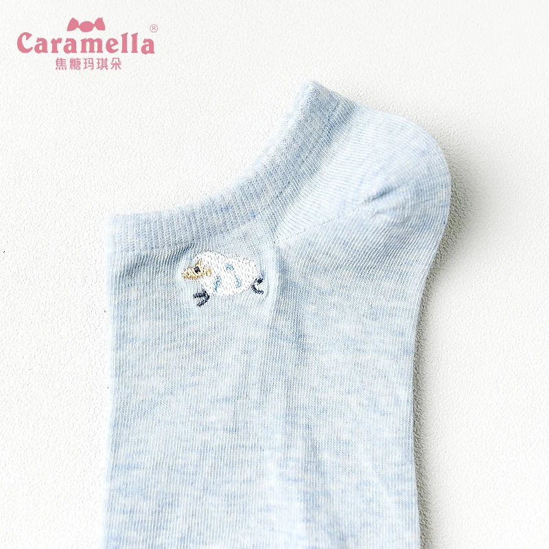 Женские короткие носки Caramella популярные мягкие хлопковые по щиколотку