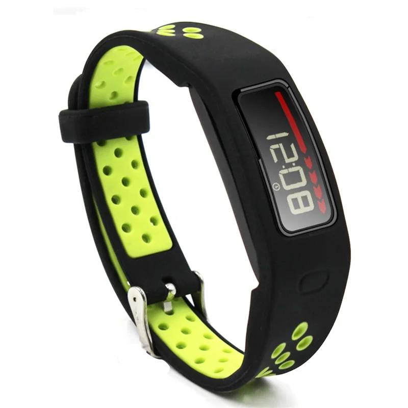 Black green Силиконовый спортивный смарт-ремешок для часов Garmin Vivofit 1, умный Браслет, сменный смарт-браслет для Garmin 1, ремешок для часов - Цвет: Black green