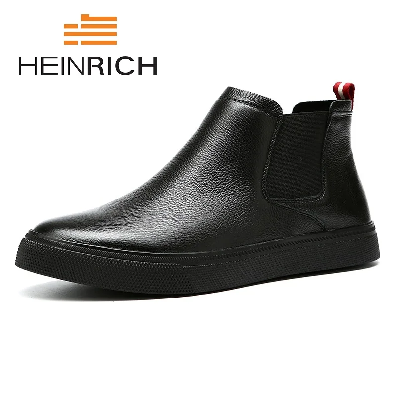 HEINRICH/Новинка зимние мужские Ботинки Челси в британском стиле Модные ботильоны