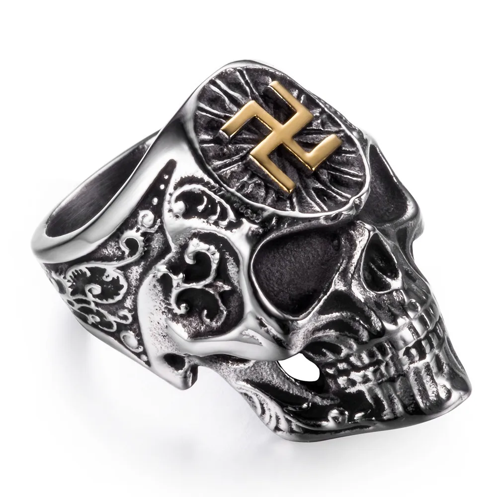 Мужское кольцо в стиле панк из нержавеющей стали|skull ring|personalized ringring punk |