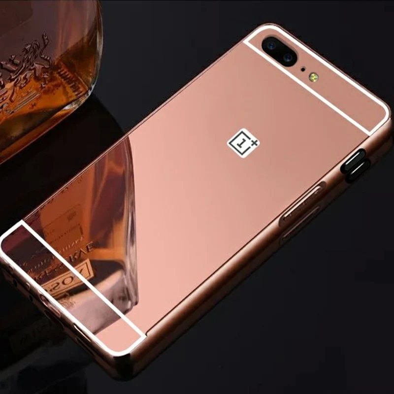 Чехол One Plus 5 с алюминиевым металлическим покрытием и задней зеркальной