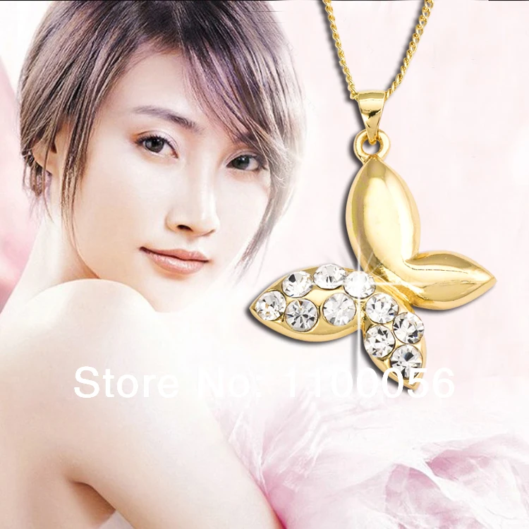 Новинка 2019 модные ювелирные изделия позолоченное ожерелье с животными бабочкой