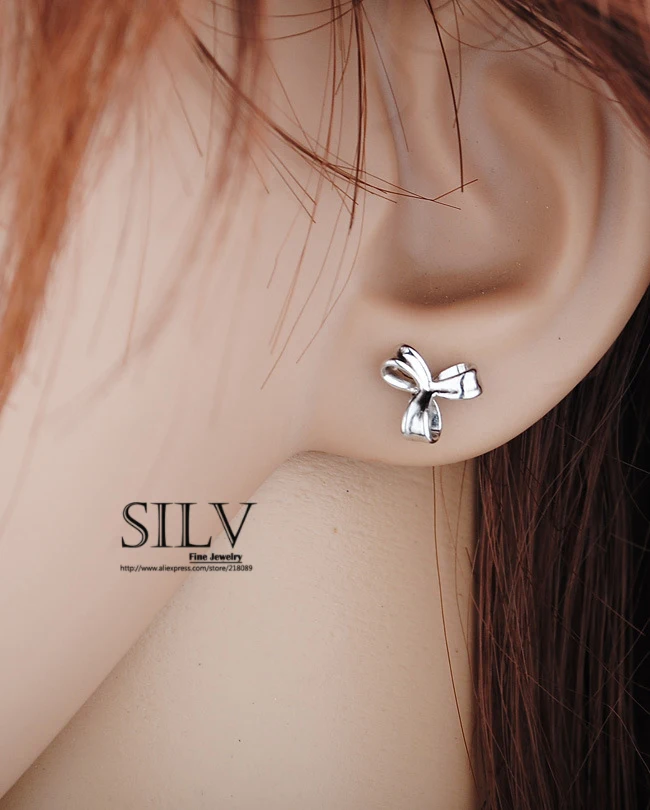 Серебряные ювелирные изделия 100% клевер серьги 925 серебро Высокое качество!