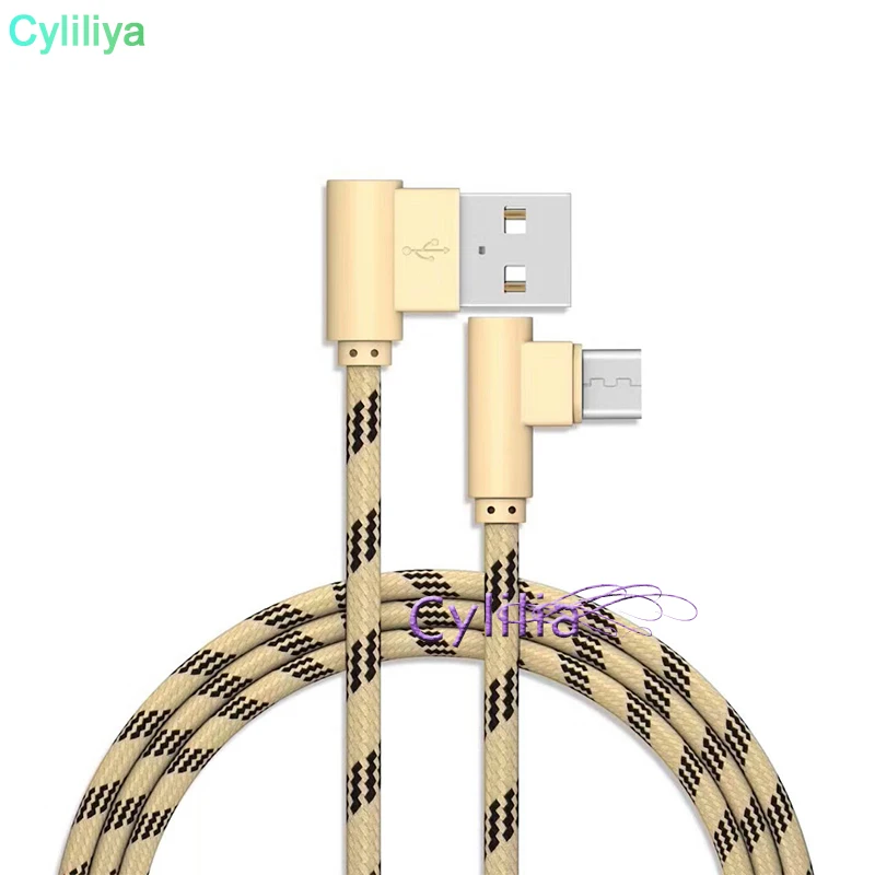 USB C Type кабель в оплетке с углом 90 градусов Micro Android зарядный адаптер для Samsung S9 Plus
