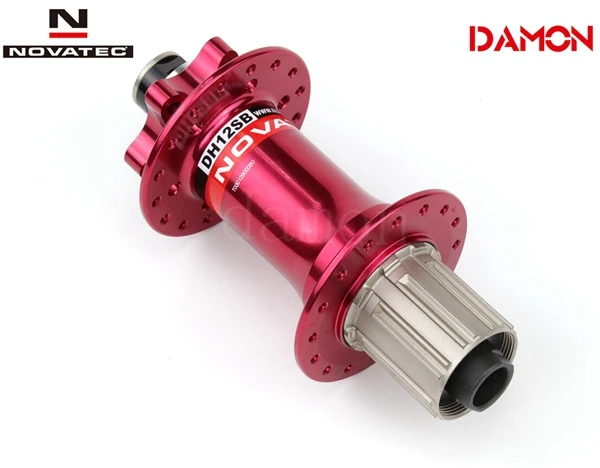 Rear 32H Red Novatec DH61SB DH12SB Mtb дисковый тормоз 32 36 отверстие велосипедная ступица DH через ось горные велосипедные ступицы 20 мм* 110 мм 12 мм* 150 мм - Цвет: Rear 32H Red