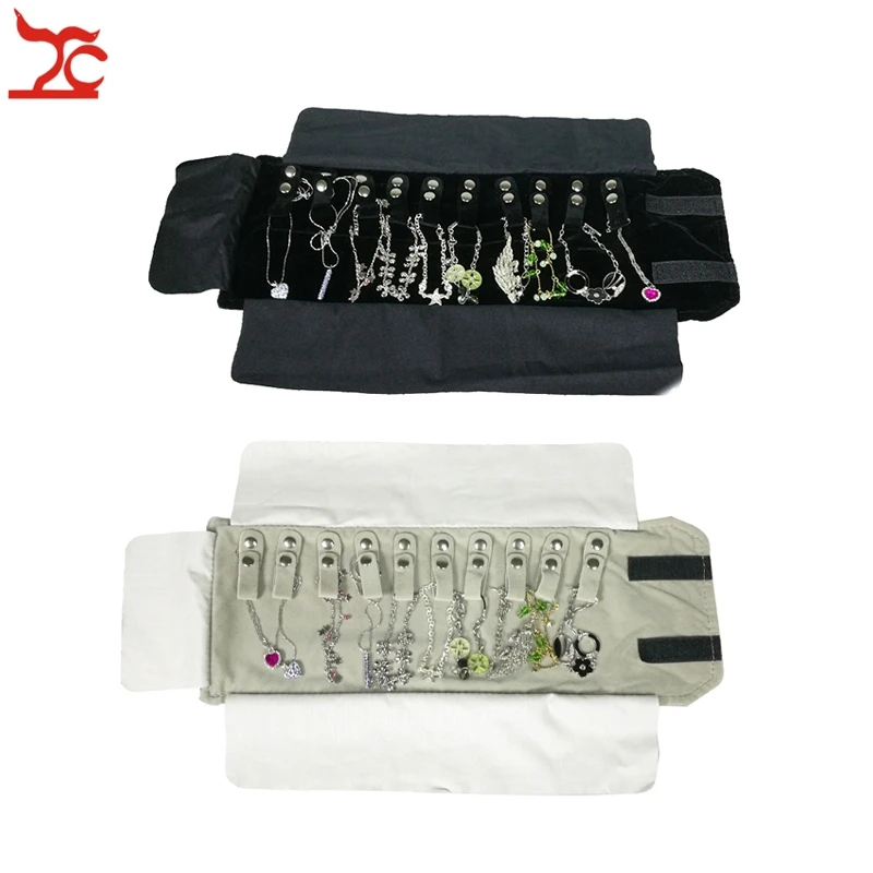Мини размер бархатная сумка для хранения ювелирных изделий складное ожерелье