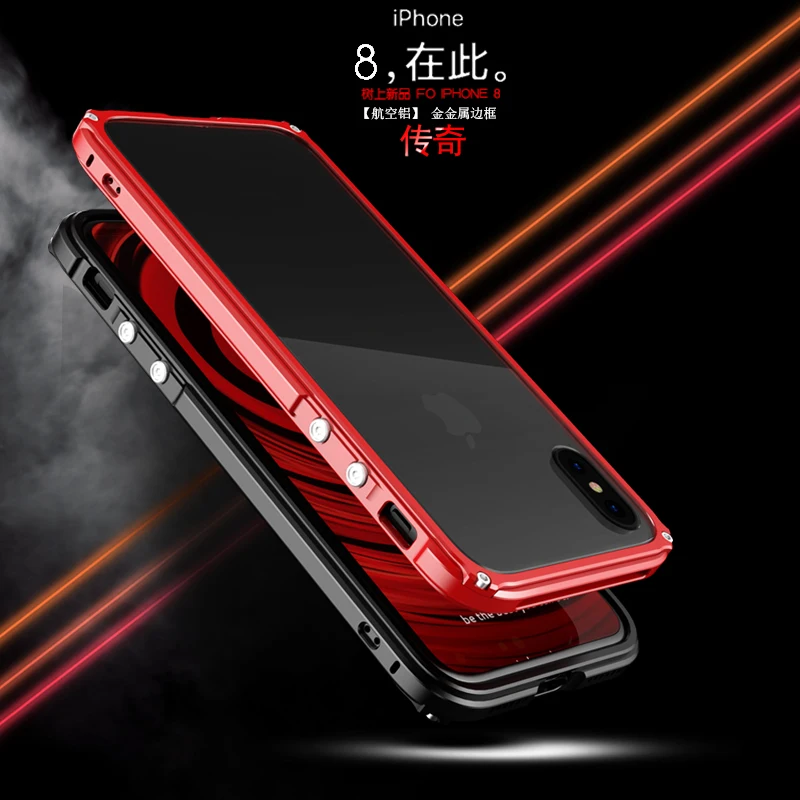 Металлический алюминиевый + PC ударопрочный чехол для мобильного телефона iPhone X