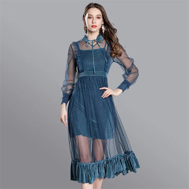 2018 vestido de festa комбинированный текстиль перспектива сексуальный круглый вырез