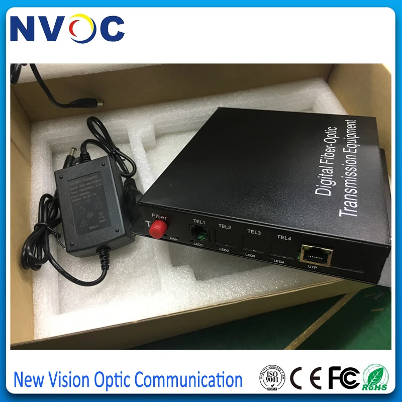 4CH Telephone(RJ11)+ 1Ch 10/100M Fast Ethernet волоконный преобразователь Simplex 1310/1550 FC SM 20KM евро