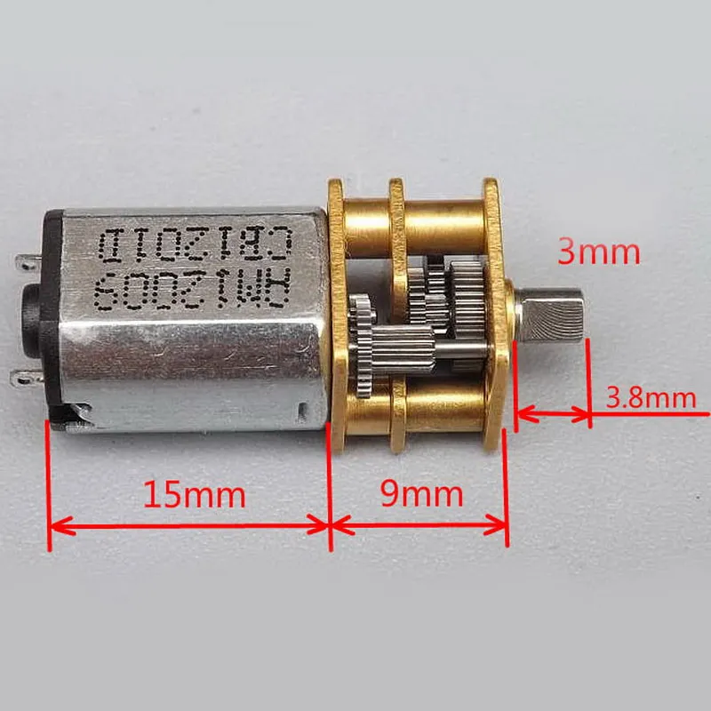 DC 6V микро электрический редукционный металлический мотор-редуктор для