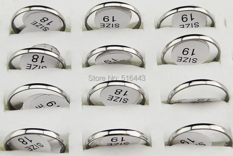 Никогда не выцветает 50 шт из нержавеющей стали дуги простые серебряные кольца