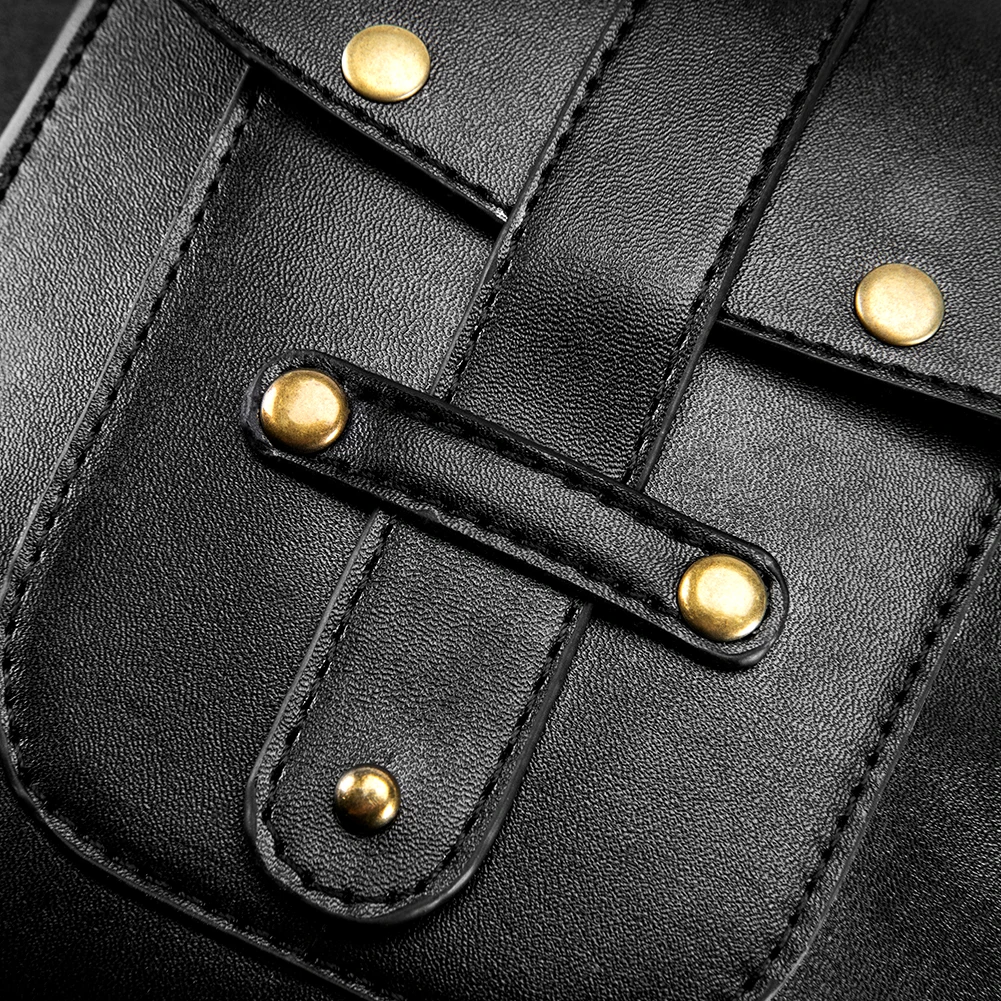 Женская мотоциклетная сумка GearDuke в стиле панк-рок, Мужская цепочка в стиле «стимпанк», поясные сумки с ремнем, мото Байкерская сумка через плечо, нагрудная сумка для мужчин