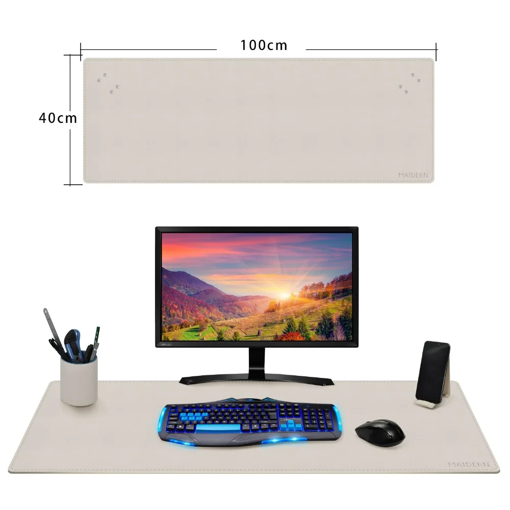 Maidern Desk Pad Blotter 39.4&quot x 15.7&quot Large Office Writing Computer Leather Mat Mousepad | Компьютеры и офис