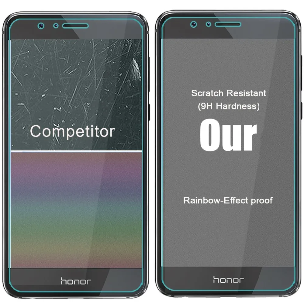 Phiyoo для Стекло Huawei Honor 8 0.2 мм Премиум Экран протектор Закаленное против царапин 5.2