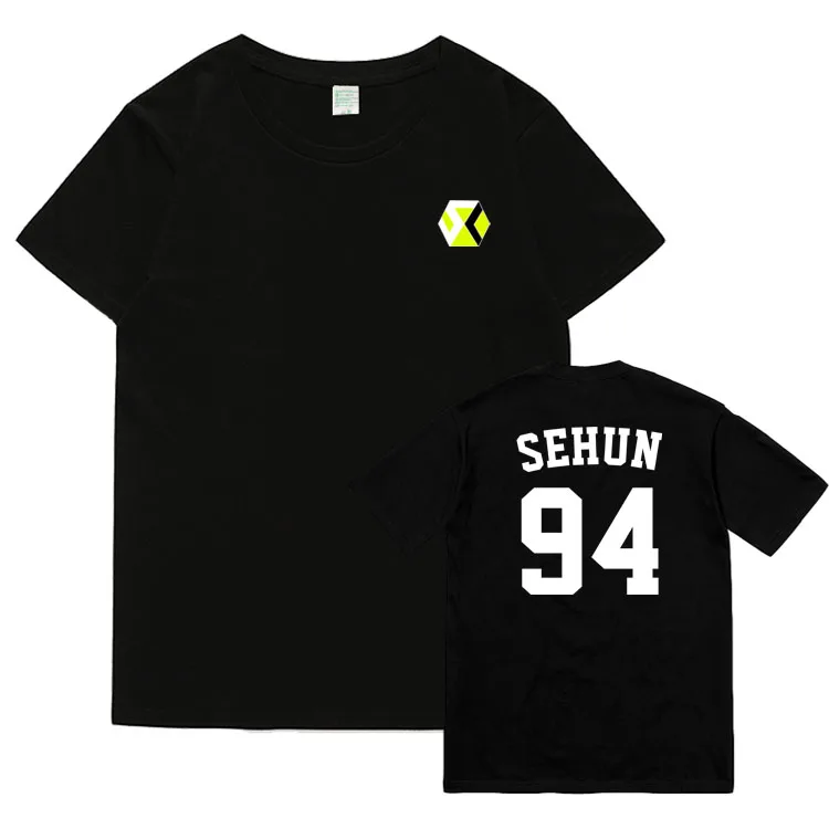 Exo sc sehun chanyeol what a lift с именами членов группы футболка принтом унисекс kpop летняя