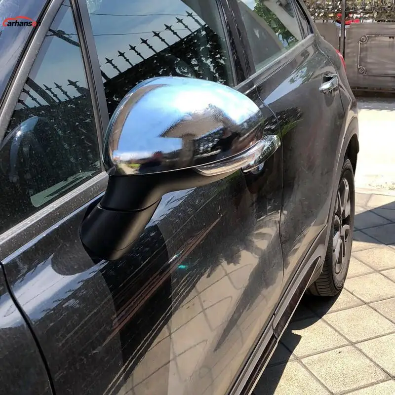 Для Fiat 500x 2015 2018 2020 2021 Chrome заднего вида для боковой двери зеркало крышка Накладка