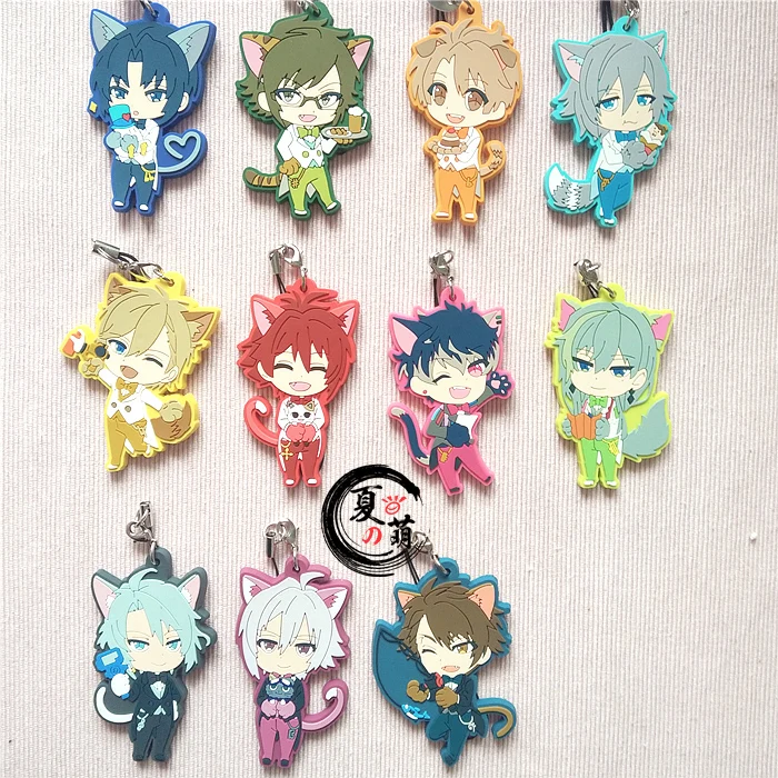 IDOLiSH7 GAME Yamato Изуми Иори Mitsuki Riku Tenn Ryunosuke Tamaki Gaku Sogo Momo ремень резиновый брелок|keychain