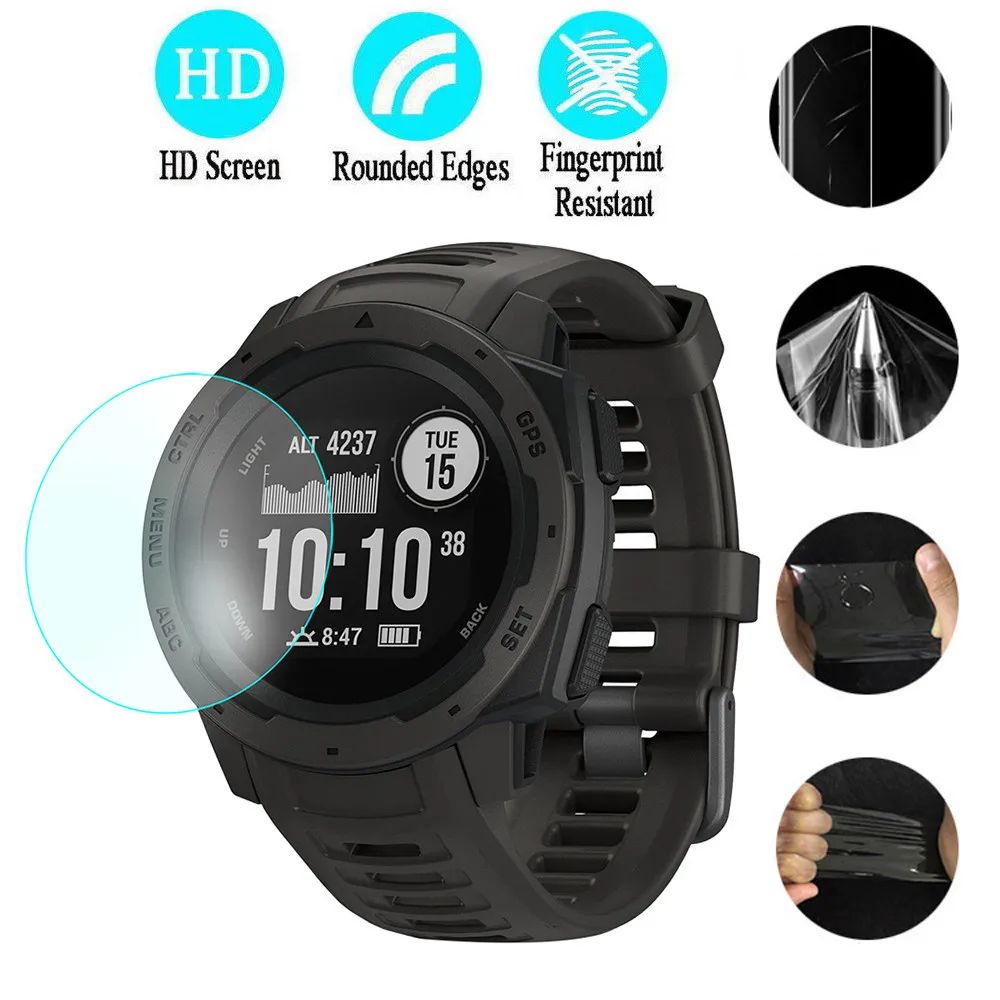 1/2PCS High Quality HD Clear Screen Protector Ultra Transparent Pet Film for Garmin Instinct L0321 | Электроника