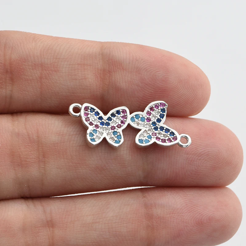 DIY украшения ювелирные радужные цветные Соединители-бабочки аксессуары для