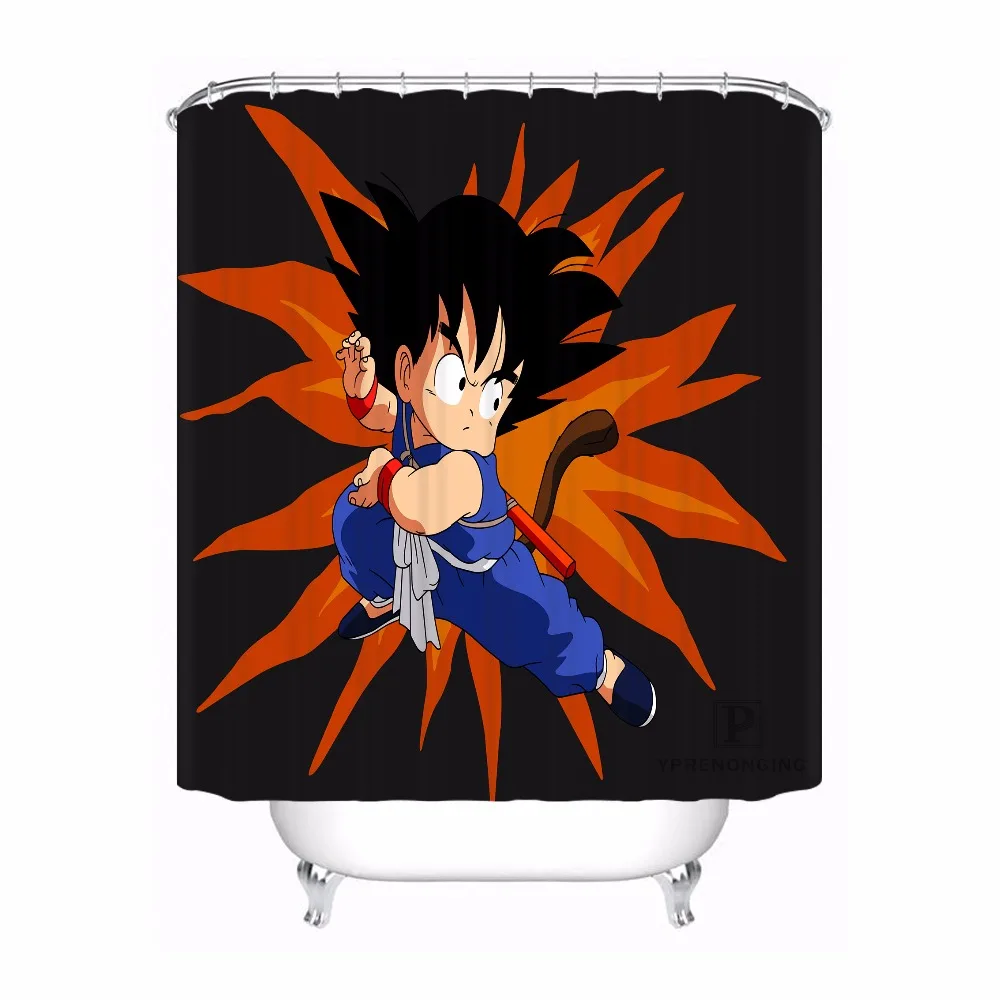Пользовательские водонепроницаемые занавески для душа Dragon Ball Z Goku и Gohan аниме печать декор для ванной комнаты различные размеры#180324-01-04