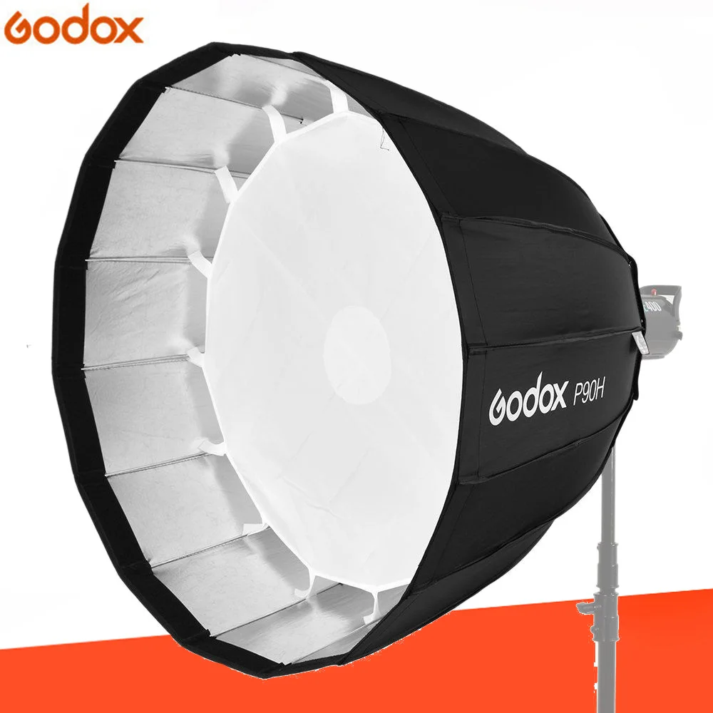 Портативный параболический софтбокс Godox P120L 120 см с креплением Bowens для студийная