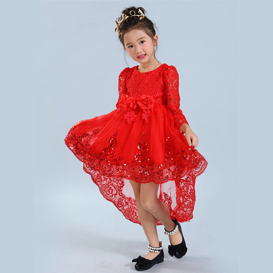 Девочки Платье Партии 2017 Элегантный Девушка Длинное Вечернее Для Крещение