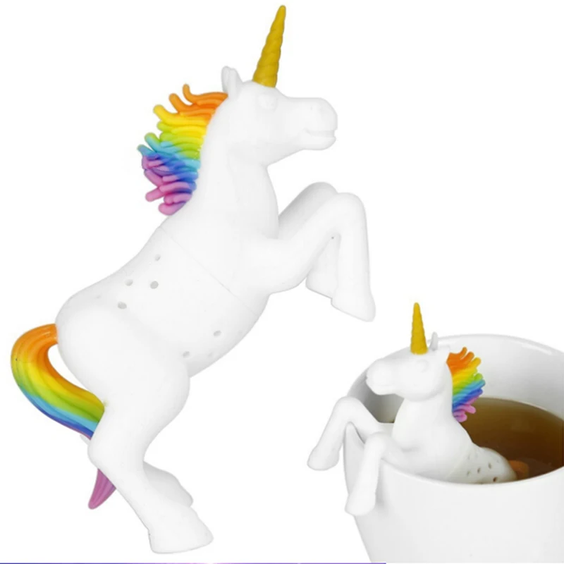 Unicorn Design Silicone Tea Strainer Maker Kitchen Dining & Bar Tool Palm Fun Model Teaware Infusion | Дом и сад