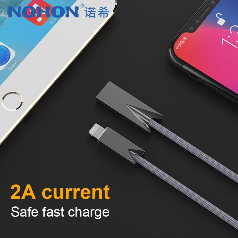 NOHON Быстрая зарядка кабель освещение зарядный Шнур для Apple iPhone X 8 7 6 S плюс XS MAX iOS 9 10