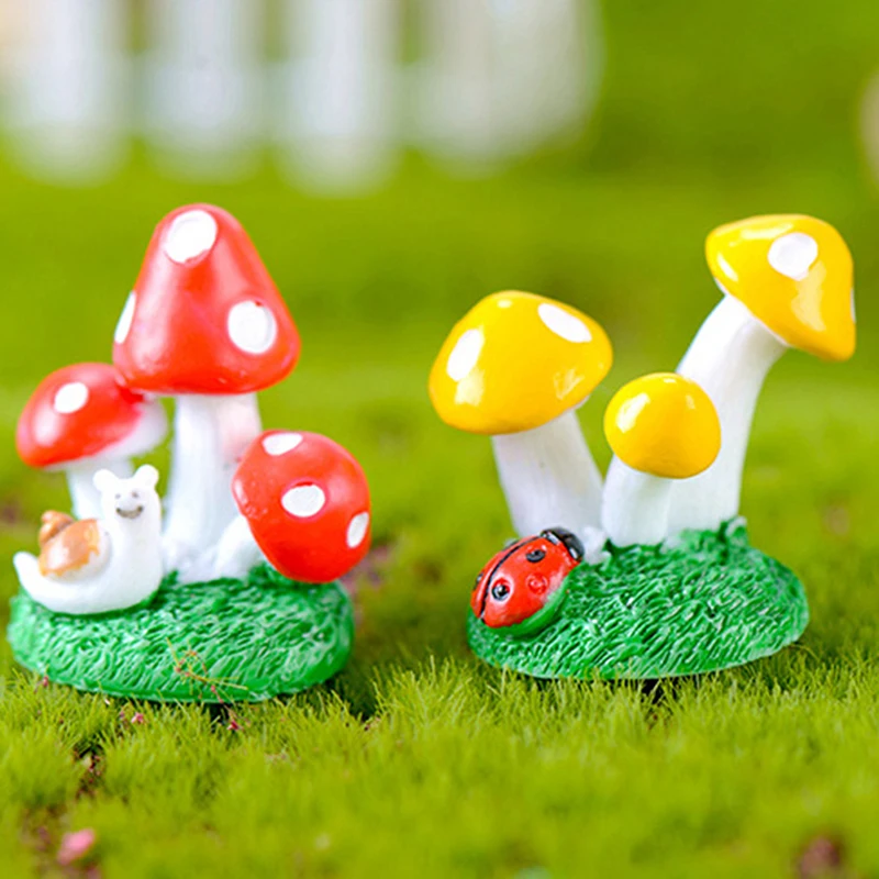 1 шт. Миниатюрные микро пейзаж кукольный домик бонсай DIY украшения кавайный гриб с