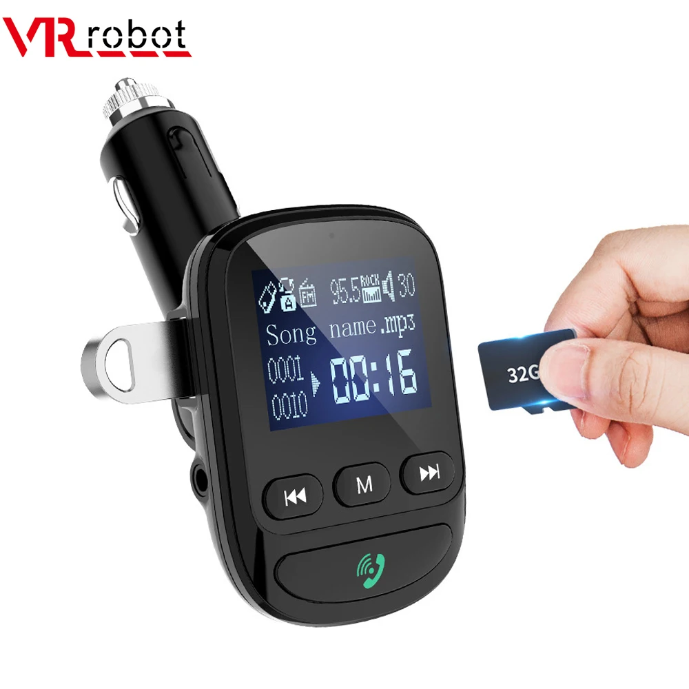 VR robot FM-передатчик AUX Bluetooth Автомобильный MP3-плеер адаптер беспроводной