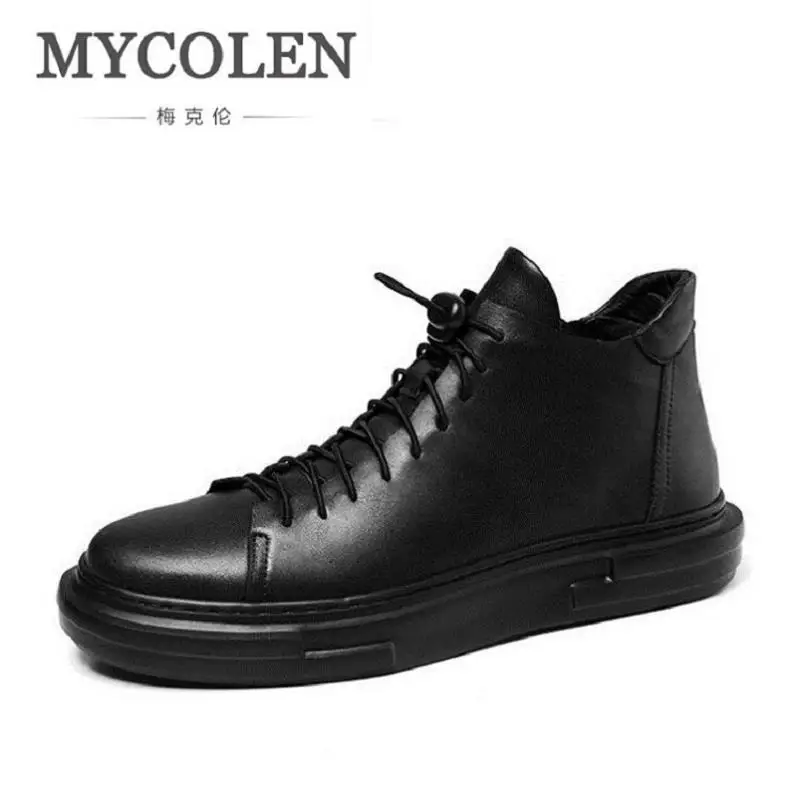 MYCOLEN/Новинка 2017 года Мужская обувь Повседневная дышащая модная кожаная высокие