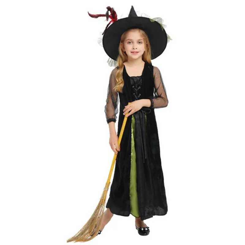 

Kids Girls Vampire Witch Cosplay Costume Children Princess Stage Performance Costumes Carnival Party Dress Decoration Christmas